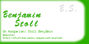 benjamin stoll business card